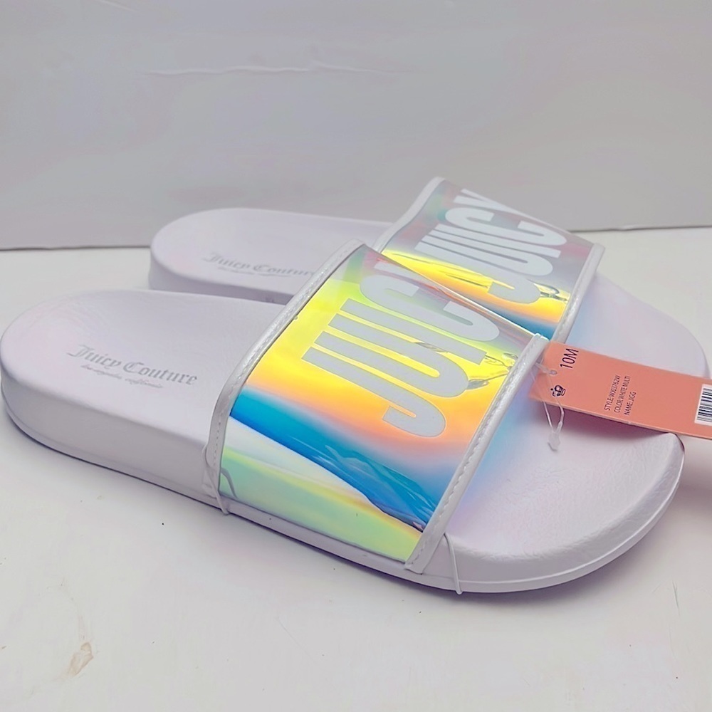 Juicy Couture Iridescent Sandals size 10 NWT - Picture 4 of 9